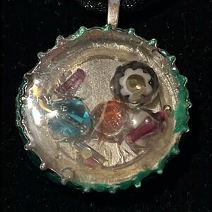 Colorful Beaded Pendant Hand Designed Necklace